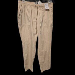 NWT Woolworths cotton pull on pants sz medium relaxed mid rise fit